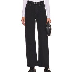 Levi's Black High-Rise Wide-Leg Jeans